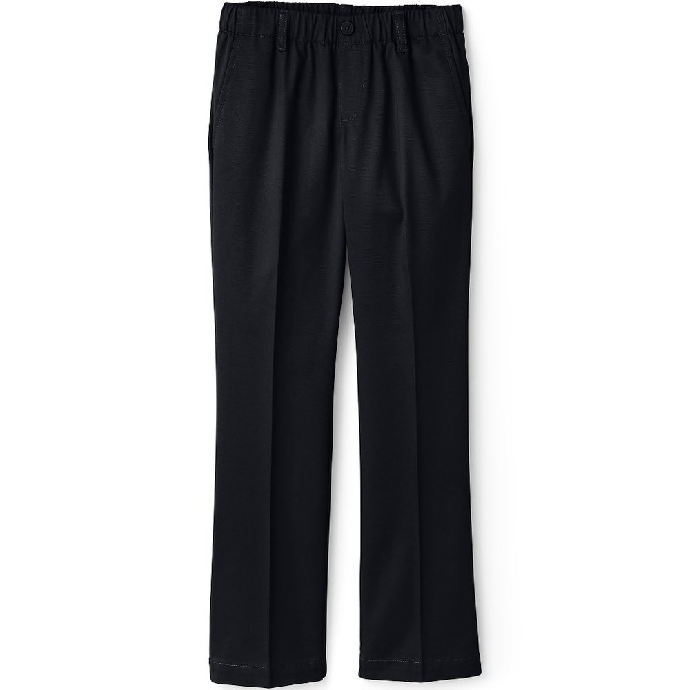 Lands' End Girls School Uniform Elastic Waist Pull-On Chino Pants, NWT